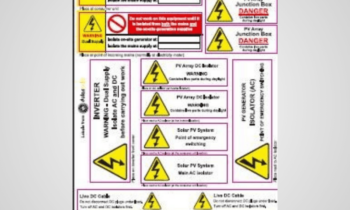 HAZARD SOLAR LABEL KIT